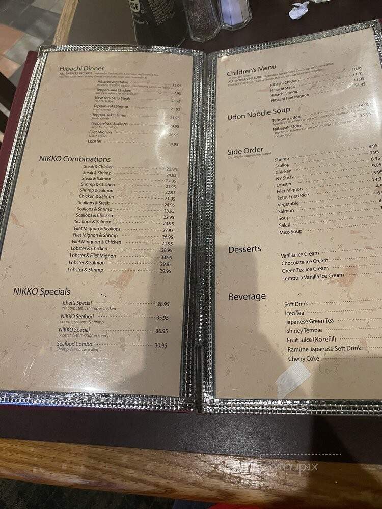 Nikko Japanese Steak House Sushi - Tyrone, GA menu_pic
