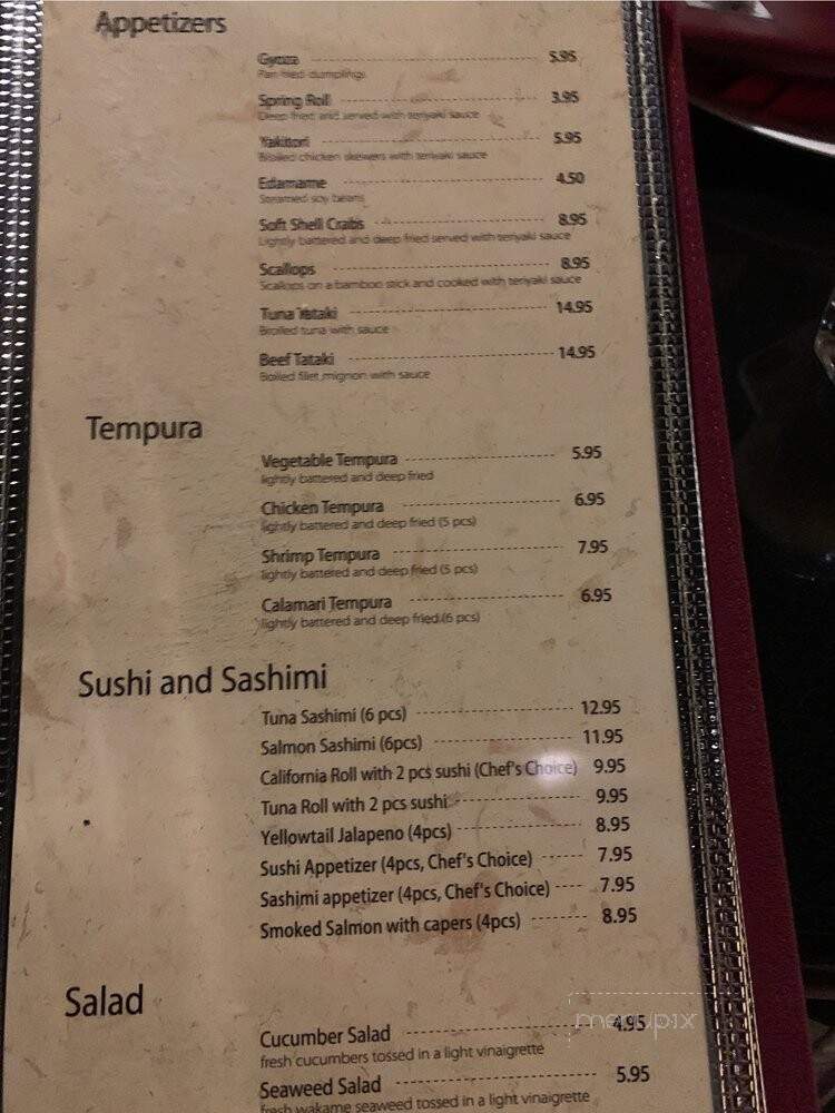 Nikko Japanese Steak House Sushi - Tyrone, GA menu_pic