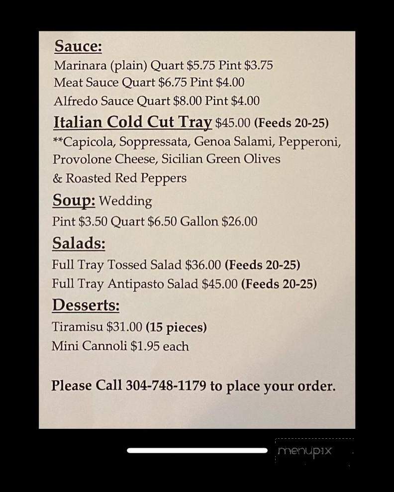 Mario's Restaurant - Weirton, WV menu_pic