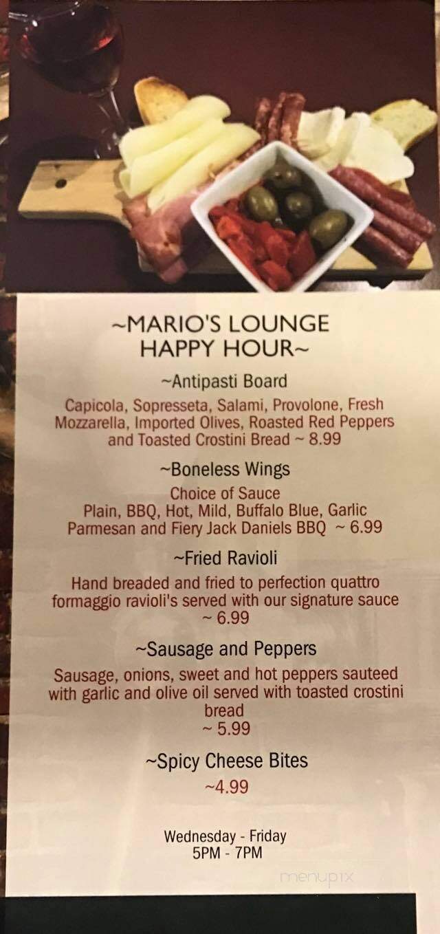 Mario's Restaurant - Weirton, WV menu_pic