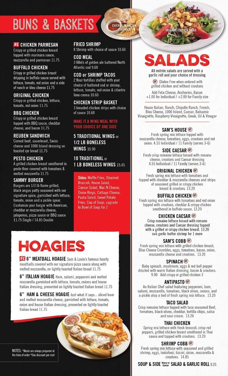 Sam & Louie's Pizza - Sterling, CO menu_pic
