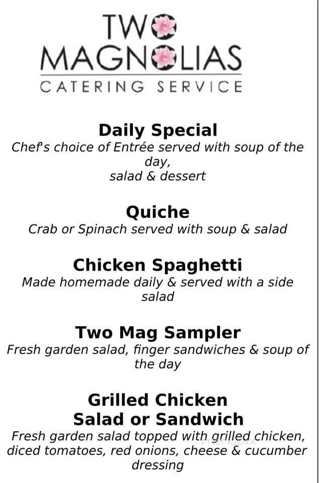 Two Magnolias - Beaumont, TX menu_pic