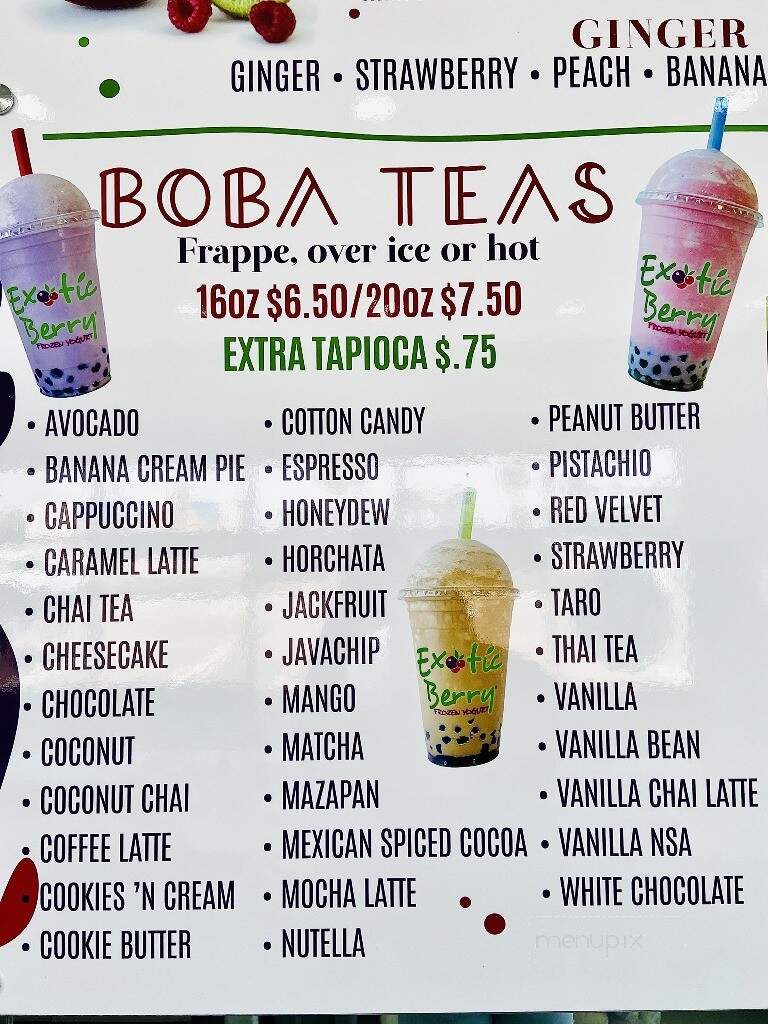 Exotic Berry - McAllen, TX menu_pic