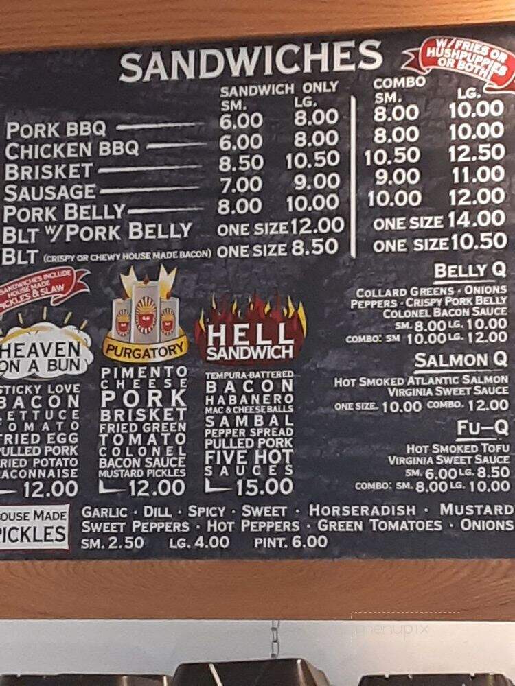 The Barbeque Exchange - Gordonsville, VA menu_pic
