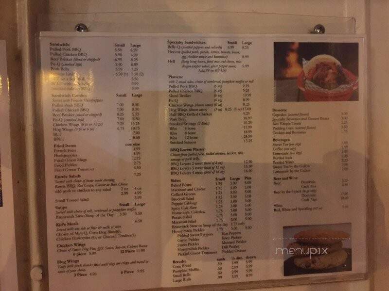 The Barbeque Exchange - Gordonsville, VA menu_pic