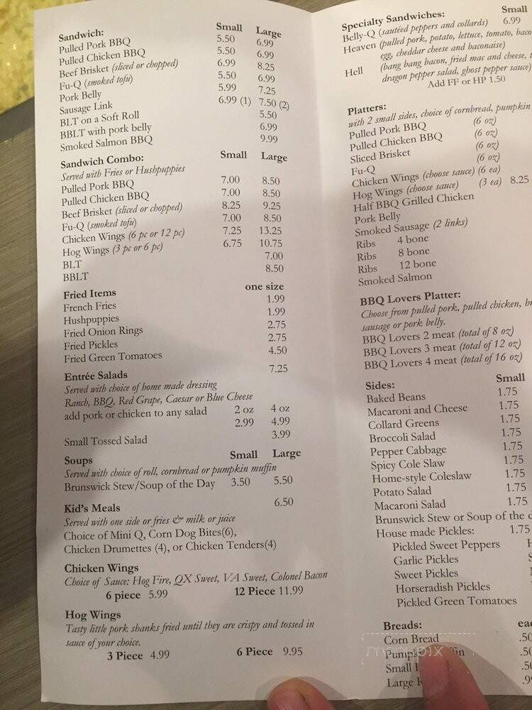 The Barbeque Exchange - Gordonsville, VA menu_pic