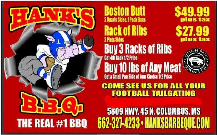 Hank's #1 Championship Barbecue - Columbus, MS