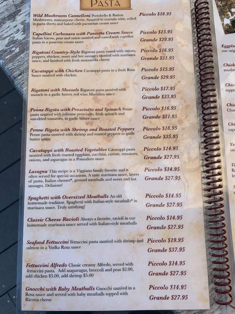 Viggiano's On Sunset - West Cape May, NJ menu_pic