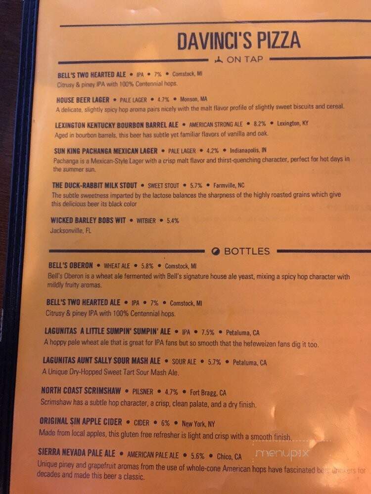 DaVinci's Pizza - Atlantic Beach, FL menu_pic