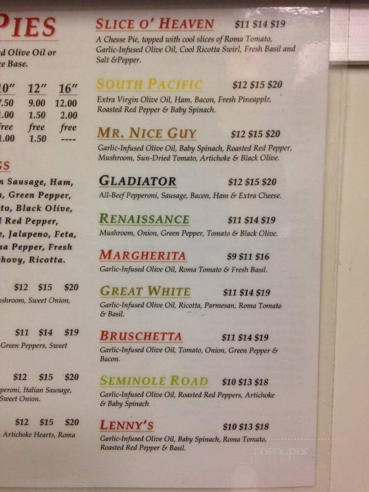 DaVinci's Pizza - Atlantic Beach, FL menu_pic