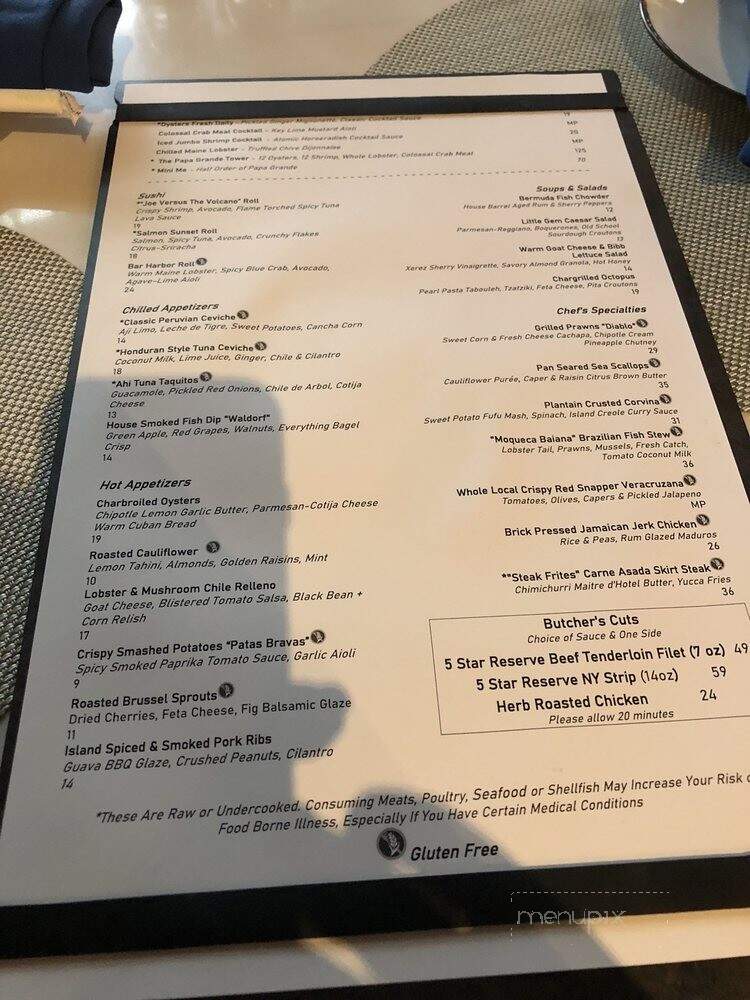 Corvina Seafood Grill - Boca Raton, FL menu_pic