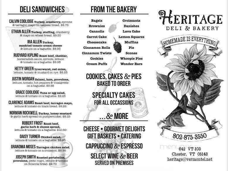 Heritage Deli & Bakery - Chester, VT