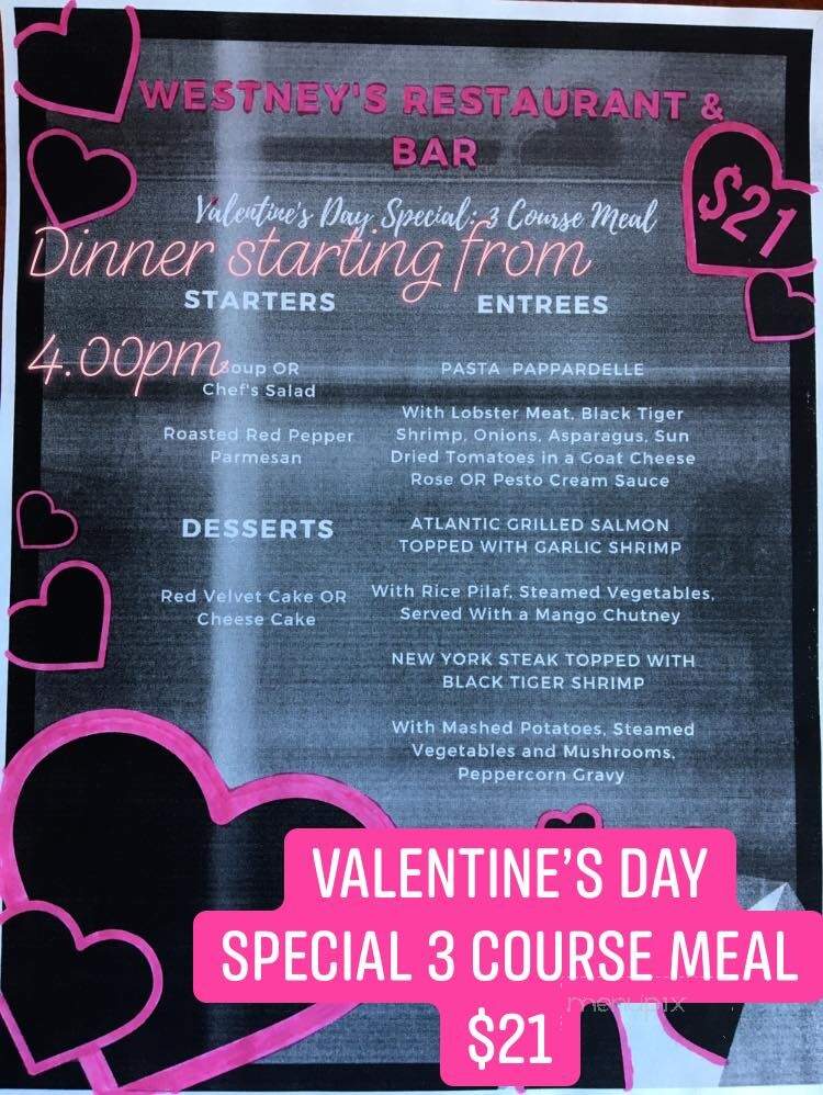 Westney's Restaurant and Bar - Ajax, ON menu_pic
