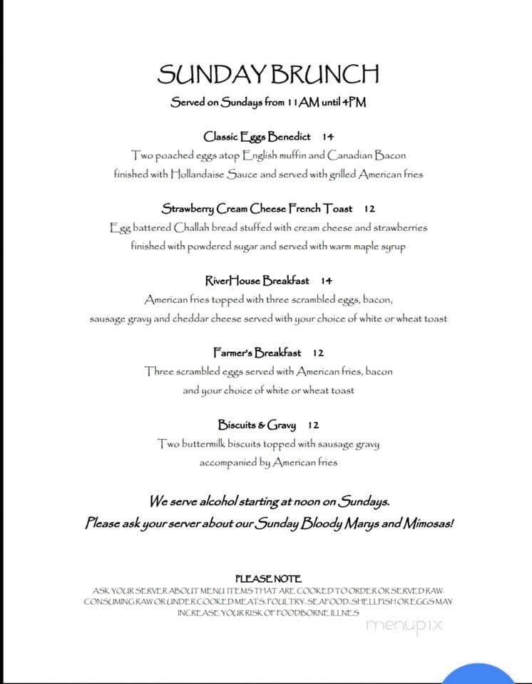 RiverHouse Inn - Williamston, MI menu_pic