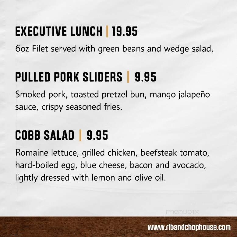 Montana's Rib and Chop House - Billings, MT menu_pic
