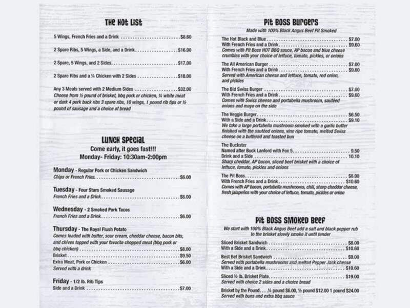 Pit Boss BBQ - Hapeville, GA menu_pic