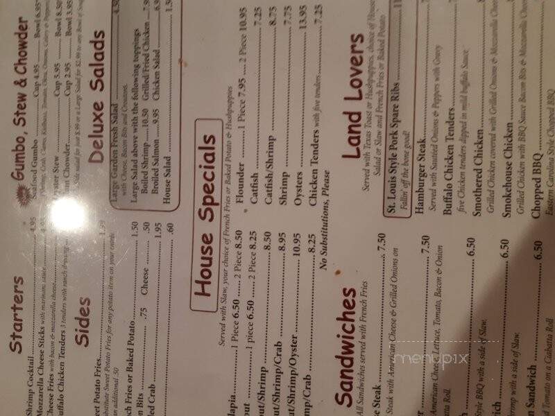 Pier 41 Seafood Restaurant - Lumberton, NC menu_pic