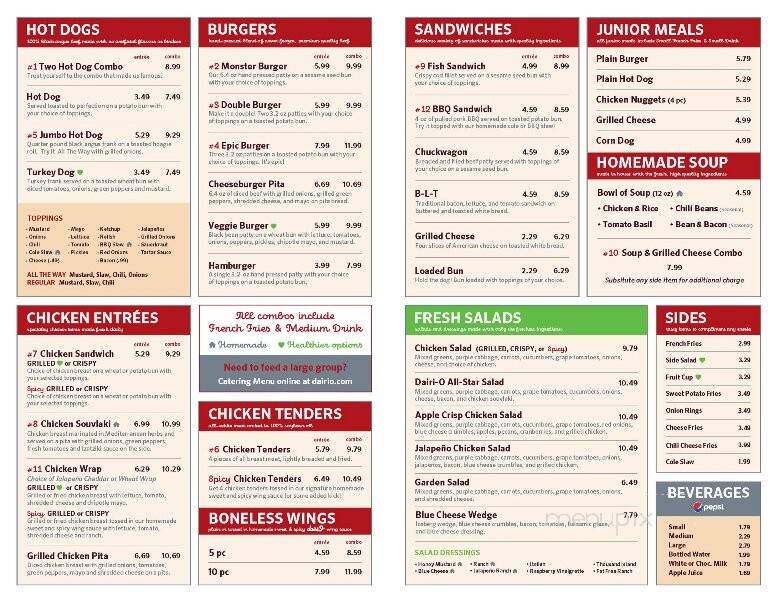 Dairi-O - Archdale, NC menu_pic