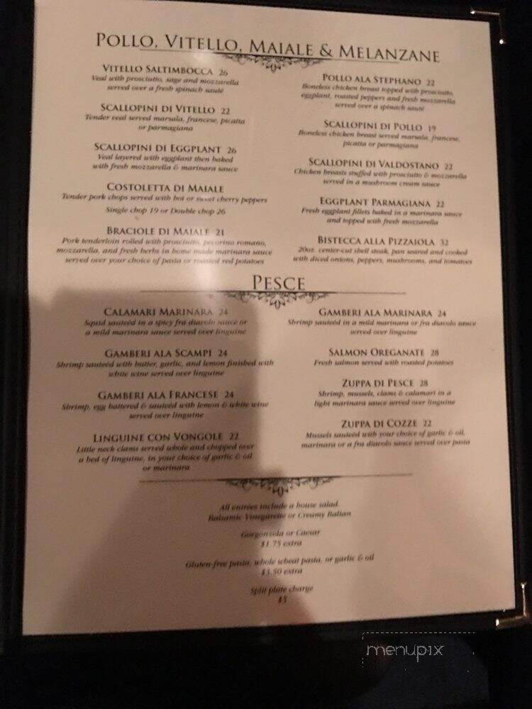 Stephano's Ristorante - Fishkill, NY menu_pic