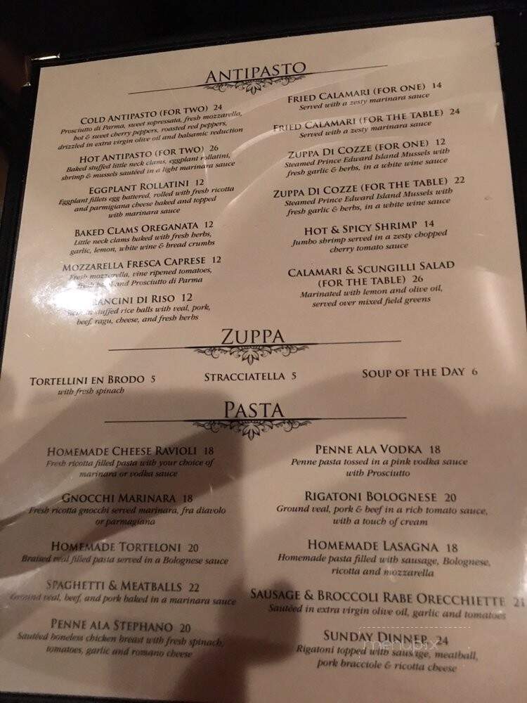 Stephano's Ristorante - Fishkill, NY menu_pic