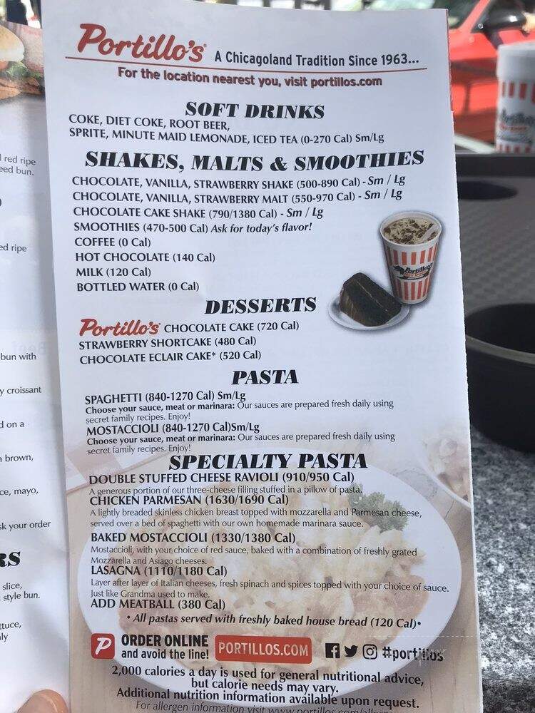 Portillo's Hot Dogs - Scottsdale, AZ menu_pic
