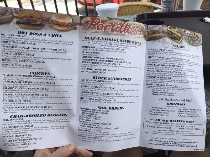 Portillo's Hot Dogs - Scottsdale, AZ menu_pic