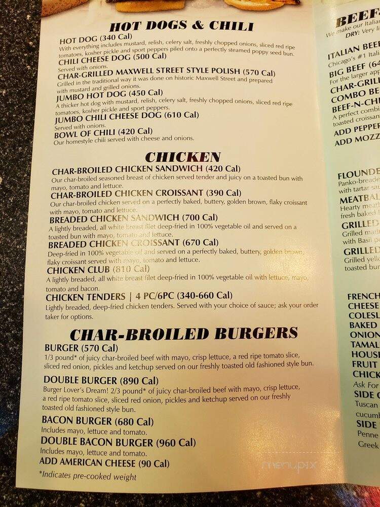 Portillo's Hot Dogs - Scottsdale, AZ menu_pic