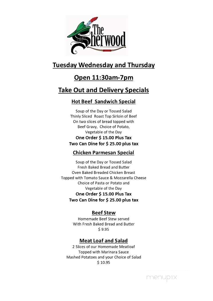 The Sherwood Restaurant - Brantford, ON menu_pic
