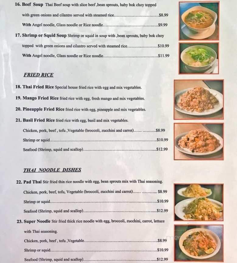 Thai Garden - Georgetown, KY menu_pic