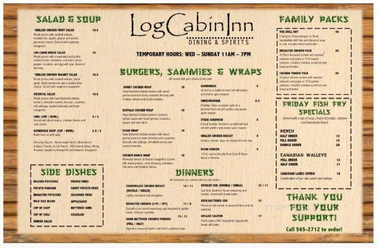 Log Cabin Restaurant - Howards Grove, WI