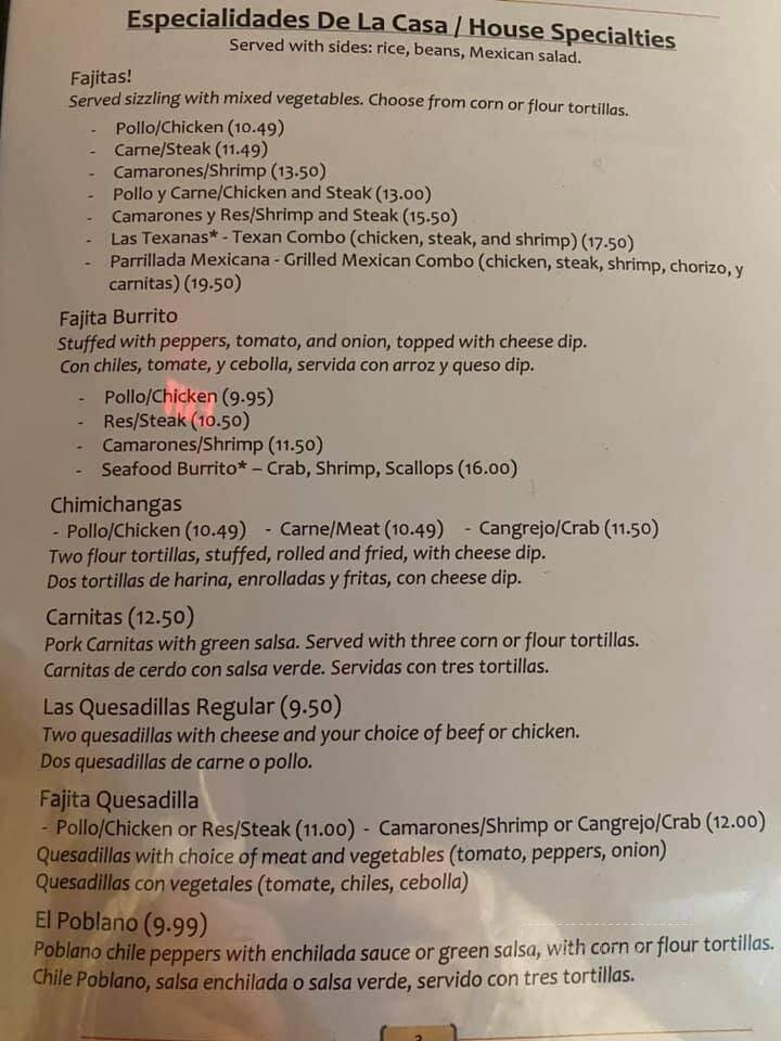 Grandmas Mexican Restaurant - Endicott, NY menu_pic