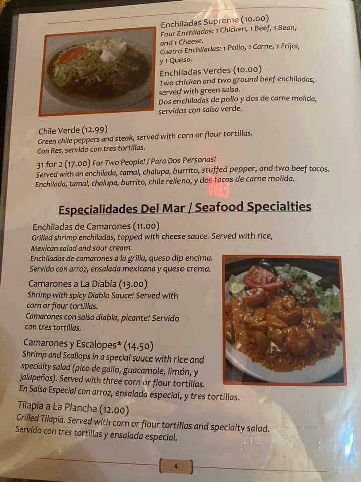 Grandmas Mexican Restaurant - Endicott, NY menu_pic