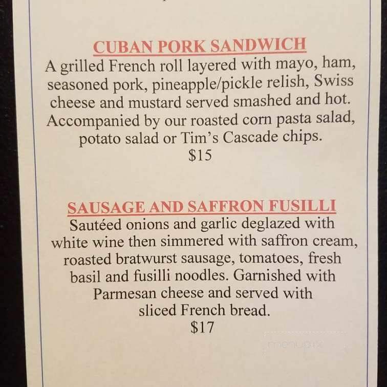 Porch Public House - Hayden, ID menu_pic