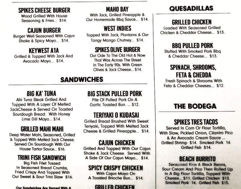 Noa Noa - Warsaw, IN menu_pic