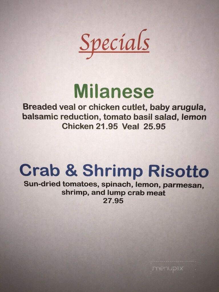 Maria's Italian Restaurant - Cape Coral, FL menu_pic