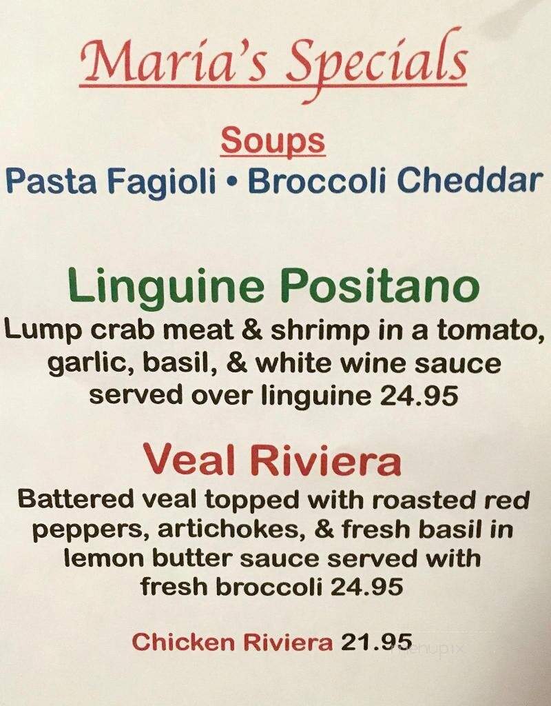 Maria's Italian Restaurant - Cape Coral, FL menu_pic