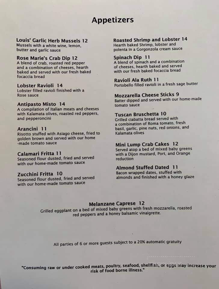 Rose Marie's Restaurant - Bloomsburg, PA menu_pic