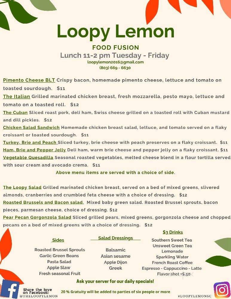 The Loopy Lemon Cafe - Camden, SC