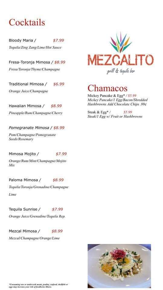 Mezcalito Grill & Tequila Bar - Beaufort, NC menu_pic