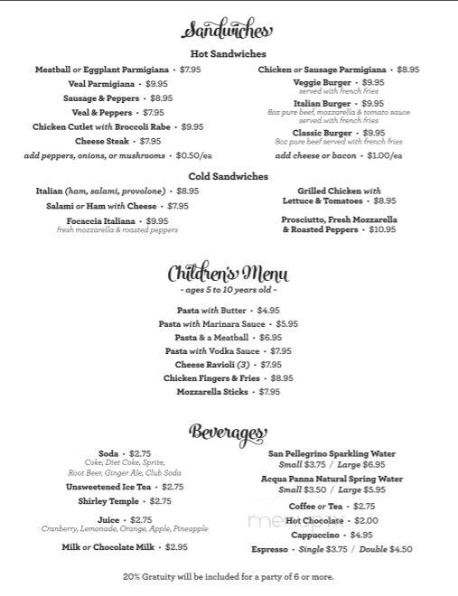Bella Italia Restaurant - Newton, NJ menu_pic
