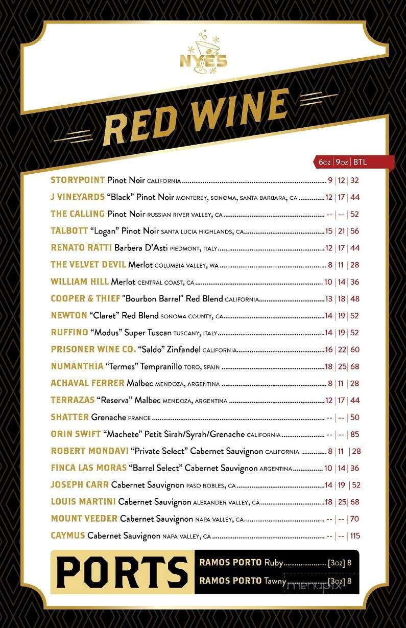Nye's Polonaise Room - Minneapolis, MN menu_pic