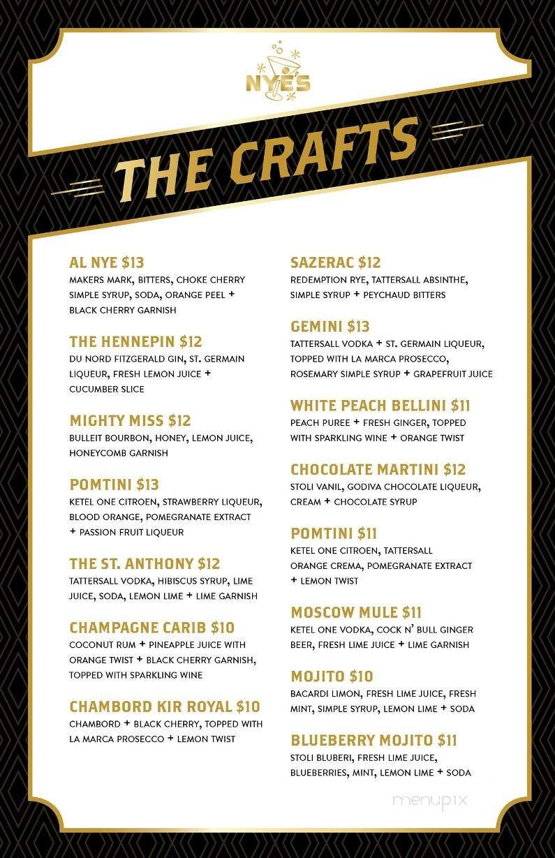 Nye's Polonaise Room - Minneapolis, MN menu_pic