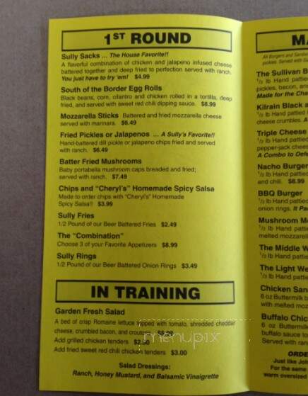 Sully's - Petal, MS menu_pic