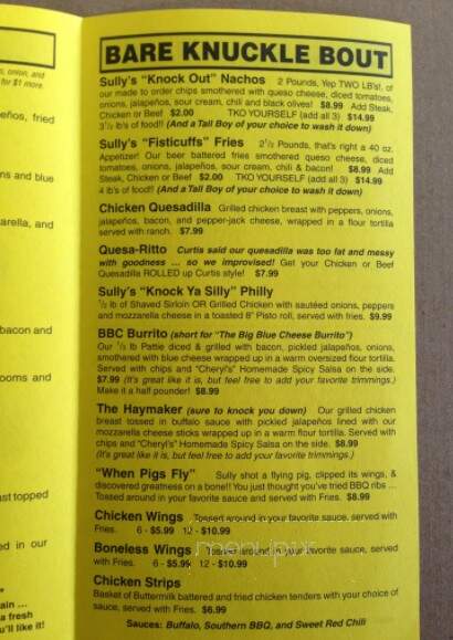 Sully's - Petal, MS menu_pic
