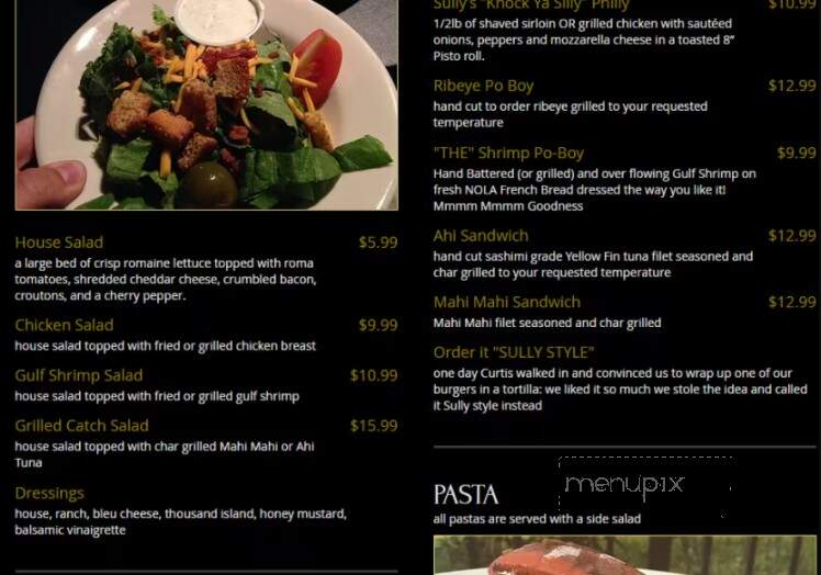 Sully's - Petal, MS menu_pic