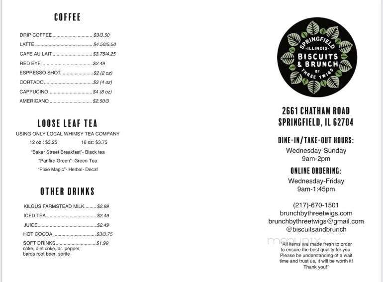 Biscuits + Brunch - Springfield, IL menu_pic