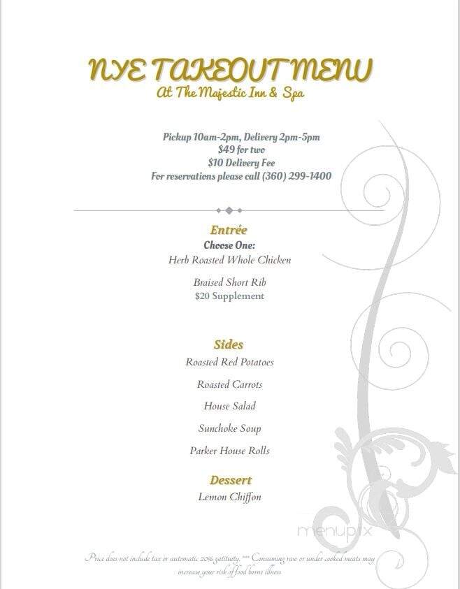 Majestic Inn Restaurant - Anacortes, WA menu_pic