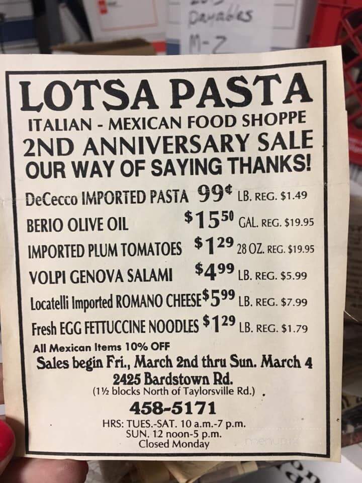 Lotsa Pasta - Louisville, KY