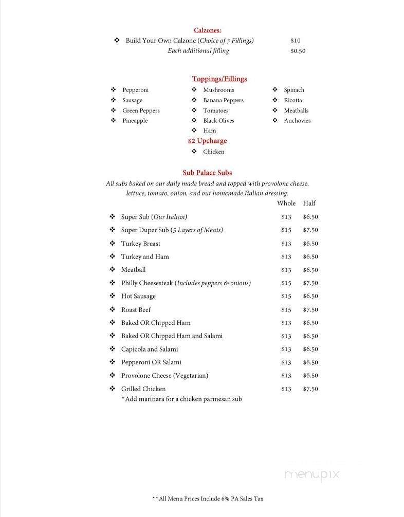 Al's Pizza - Beaver Falls, PA menu_pic