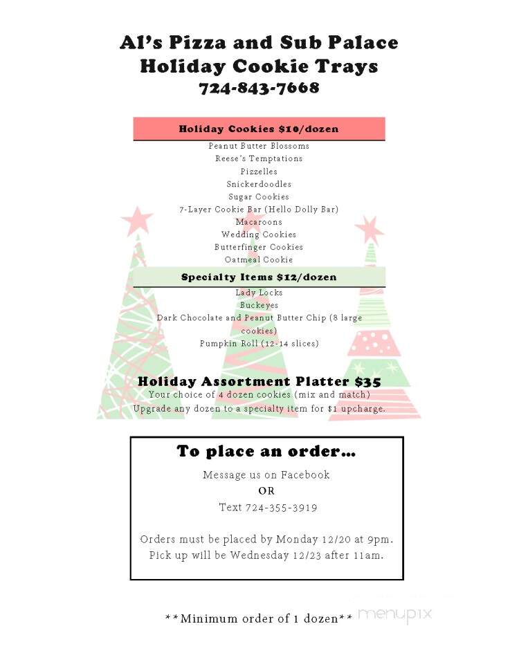 Al's Pizza - Beaver Falls, PA menu_pic